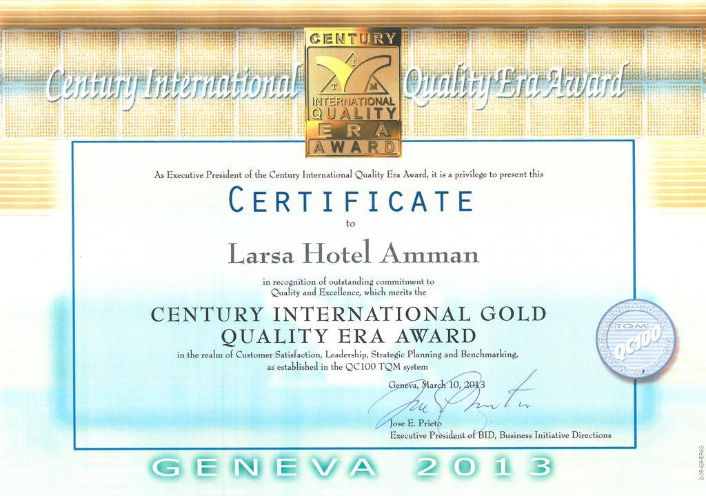 Larsa Hotel Амман Екстер'єр фото